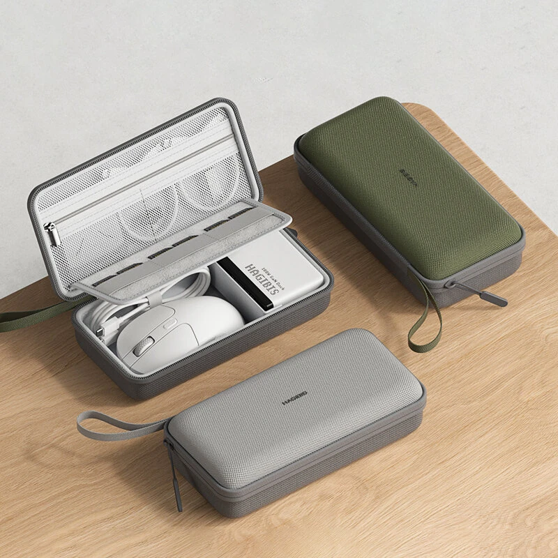 HAGiBiS Digital Storage Bag Portable Travel Pack Hard Shell Electronic Organizer Bag Pouch Carry Case for Cable Charger Mouse Power Bank (image for) HAGiBiS Digital Storage Bag Portable Travel Pack Hard Shell Electronic Organizer Bag Pouch Carry Case for Cable Charger Mouse Power Bank